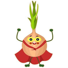 Superhero Onion Classroom Vegetable Transparent Sticker